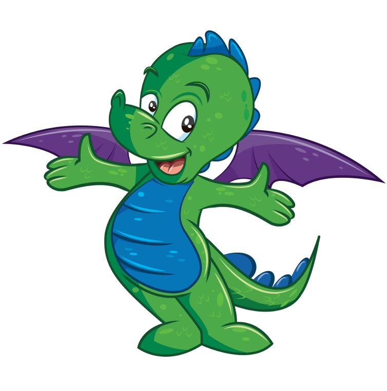 mascota, dragón, bosques, elementary, school